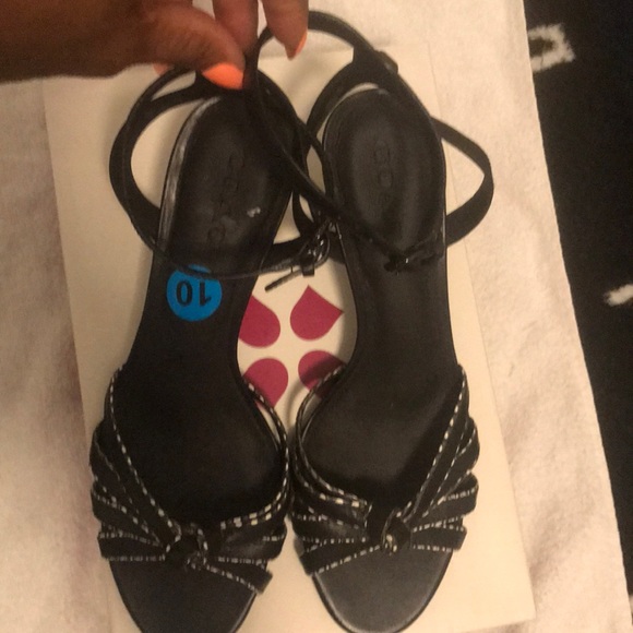 COPY - Authentic COACH KITTEN HEEL Sling back sandal S 9 - Picture 3 of 7